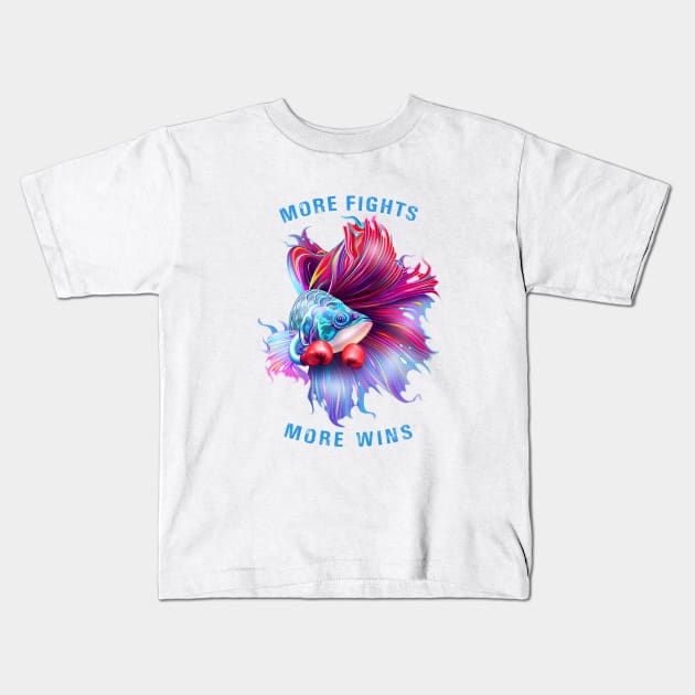 more fights Kids T-Shirt by ADAMLAWLESS